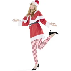 Legging Noël à rayures rouge et blanc < Gifi Discount
