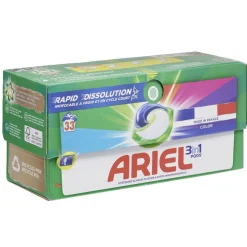Lessive Ariel 33 capsules Couleur 3 en 1 < Gifi Online