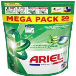Lessive capsule Ariel Pods action détachante Aloe Vera 50 lavages < Gifi Outlet