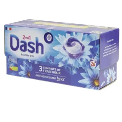 Lessive capsule Dash 2en1 Envolée d'air 38 lavages
