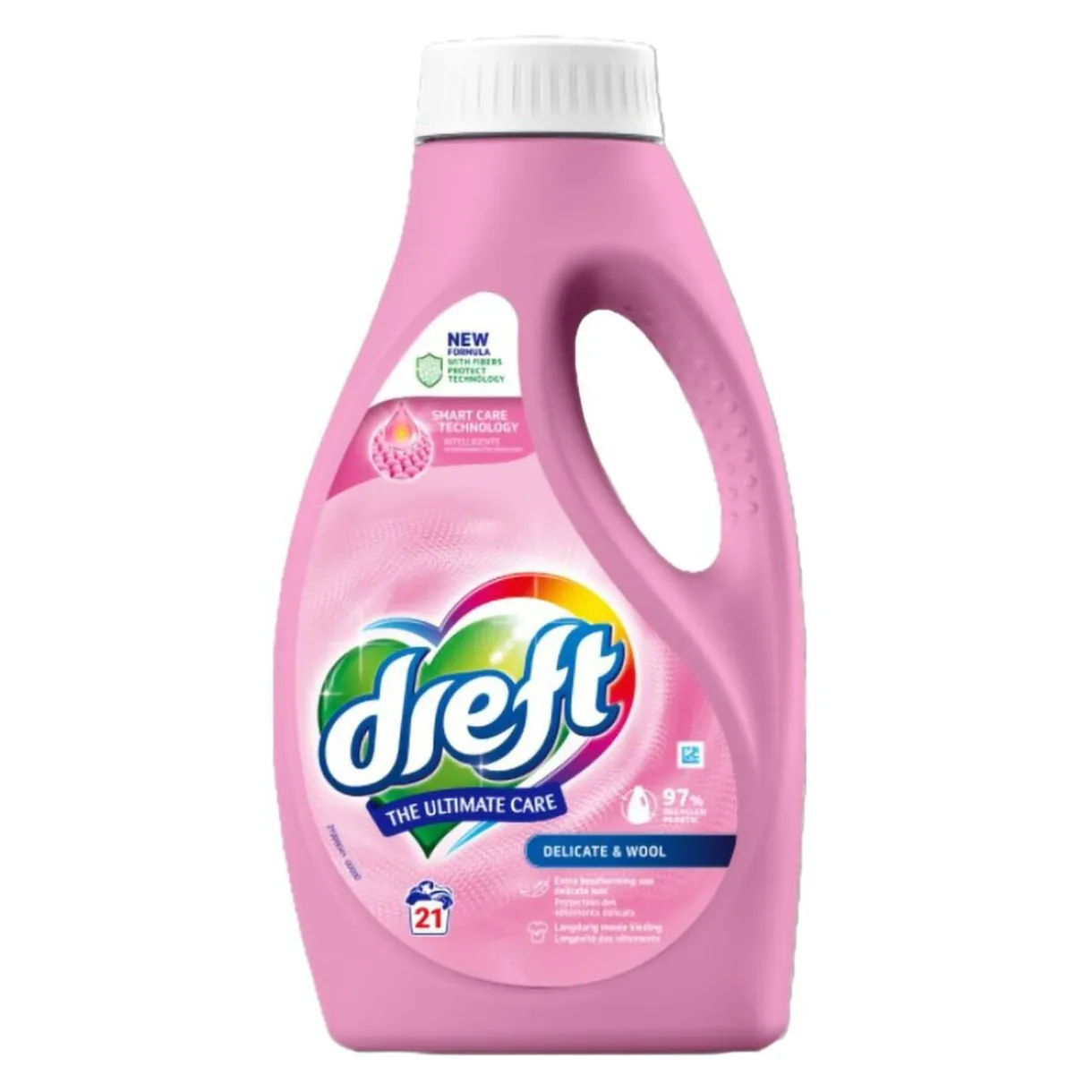 Lessive liquide Dreft linge délicat et laine bouteille rose 21 lavages < Gifi Best
