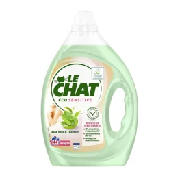 Lessive liquide Le Chat Sensitive Eco aloe vera et thé vert 44 lavages 1,9L < Gifi
