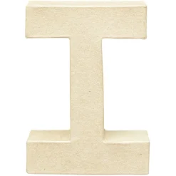 Lettre I à décorer en papier maché