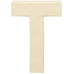 Lettre T à décorer en papier maché