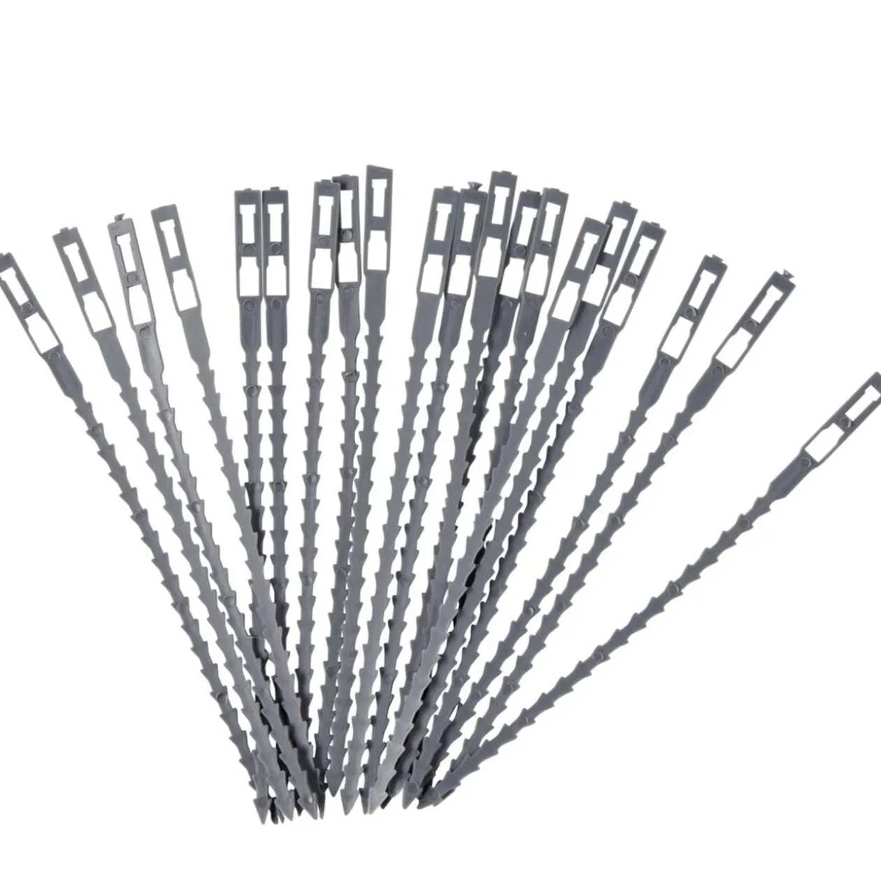 Lien cranté plastique gris L17 cm x20
