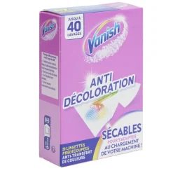 Lingette anti-décoloration et anti-transfert de couleurs Vanish x20 < Gifi Online