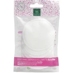 Lingette démaquillante coton réutilisable x6