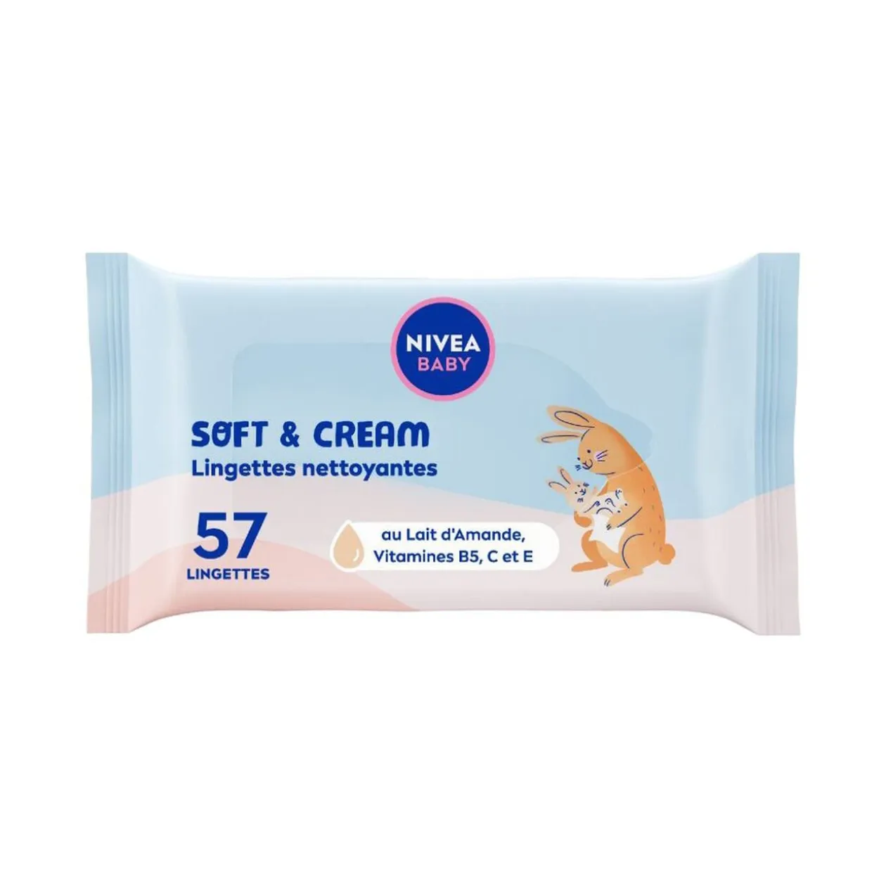 Lingettes bébé Nivea x57 nettoyantes hydratantes