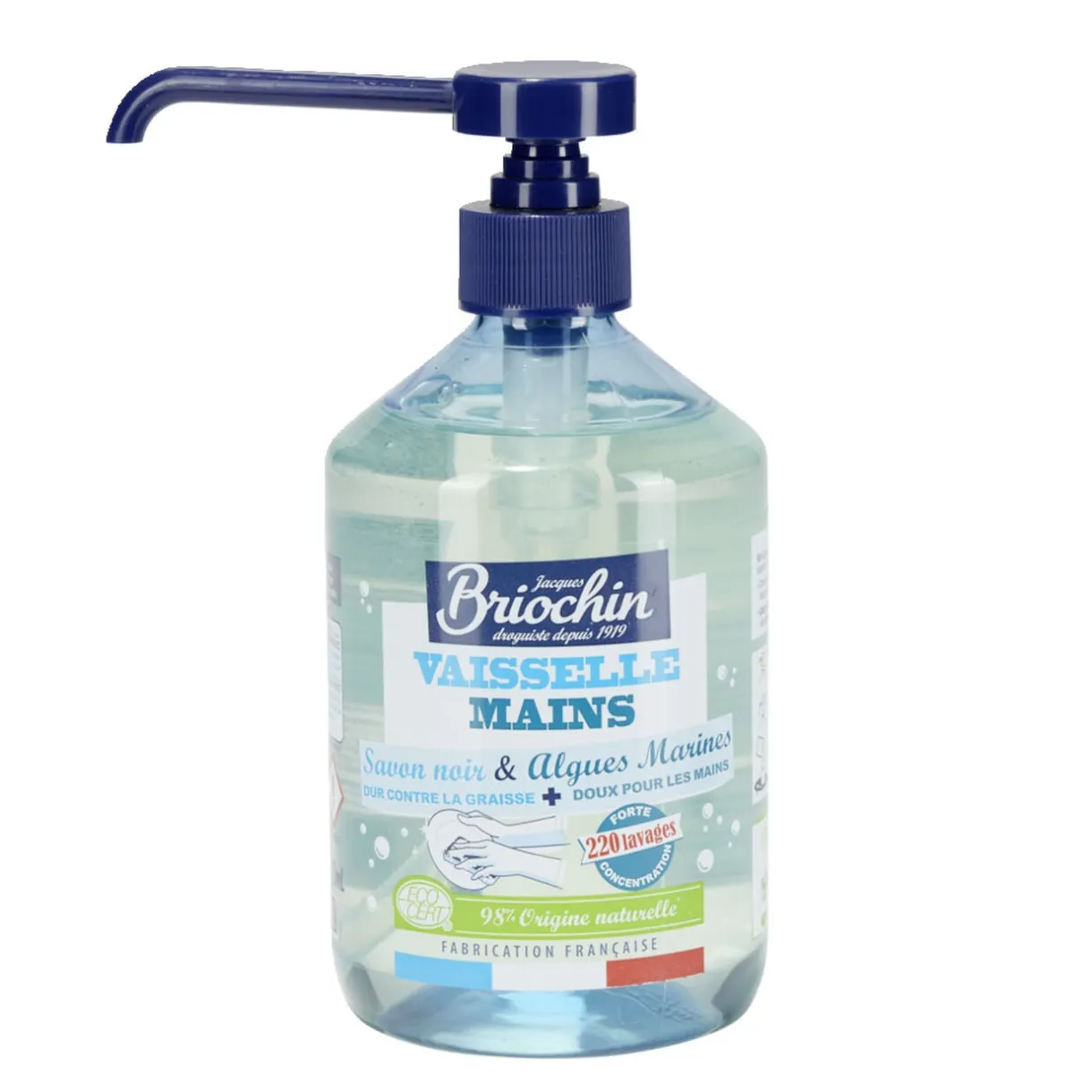 Liquide vaisselle et mains savon noir algues marines 220 lavages 500ml < Gifi Outlet