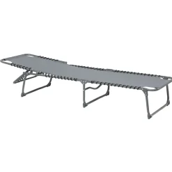 Lit de camp pliant gris 190x60xH30 cm < Gifi Sale