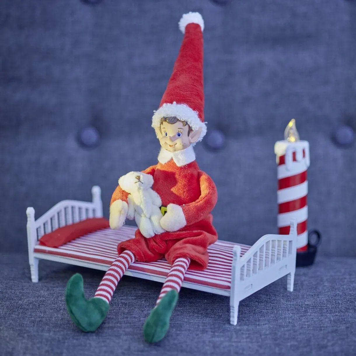 Lit et ours en peluche pour lutin farceur L22x12x7,5cm < Gifi Online
