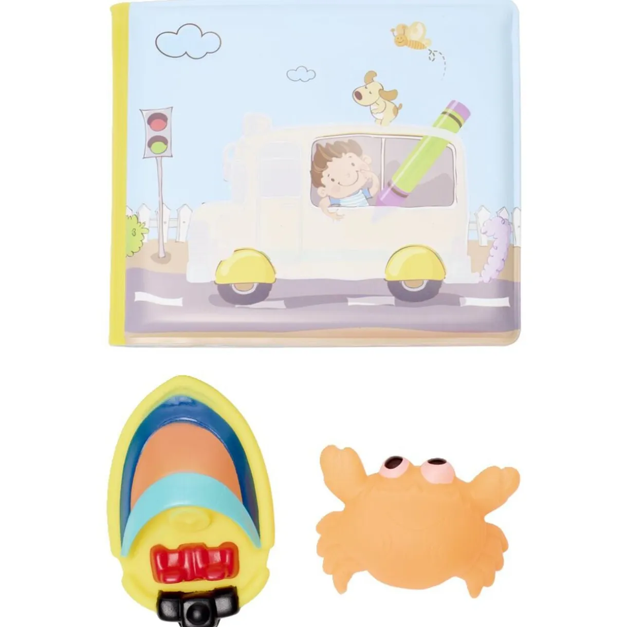 Livre de bain avec 2 jouets plastique (2 modèles) < Gifi New