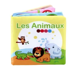 Livre enfant en tissu spécial animaux 11x11cm < Gifi Outlet