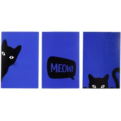 Lot de 3 affiches papier bleu et noir 10x15cm < Gifi Online