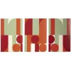 Lot de 3 affiches papier rouge orange et vert 10x15cm