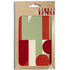 Lot de 3 affiches papier rouge orange et vert 10x15cm