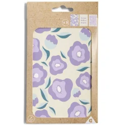 Lot de 3 affiches papier violet et beige 10x15cm