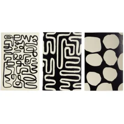 Lot de 3 affiches style abstrait papier noir et beige 10x15cm < Gifi Hot