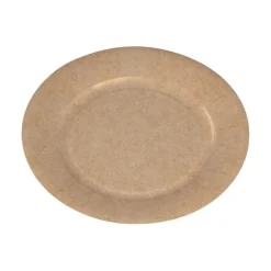 Lot de 50 assiettes à dessert rondes en carton kraft marron