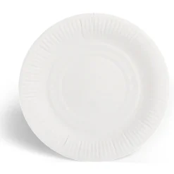 Lot de 100 assiettes en carton blanc Ø23 cm < Gifi Online