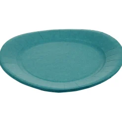 Lot de 10 assiettes en carton bleu canard Ø23 cm < Gifi
