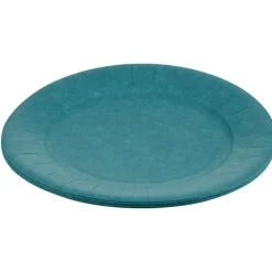 Lot de 10 assiettes en carton bleu canard Ø18 cm < Gifi Sale