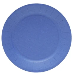 Lot de 10 assiettes en carton Ø23cm bleu nuit