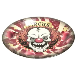 Lot de 8 assiettes en carton Ø23cm design cirque Halloween