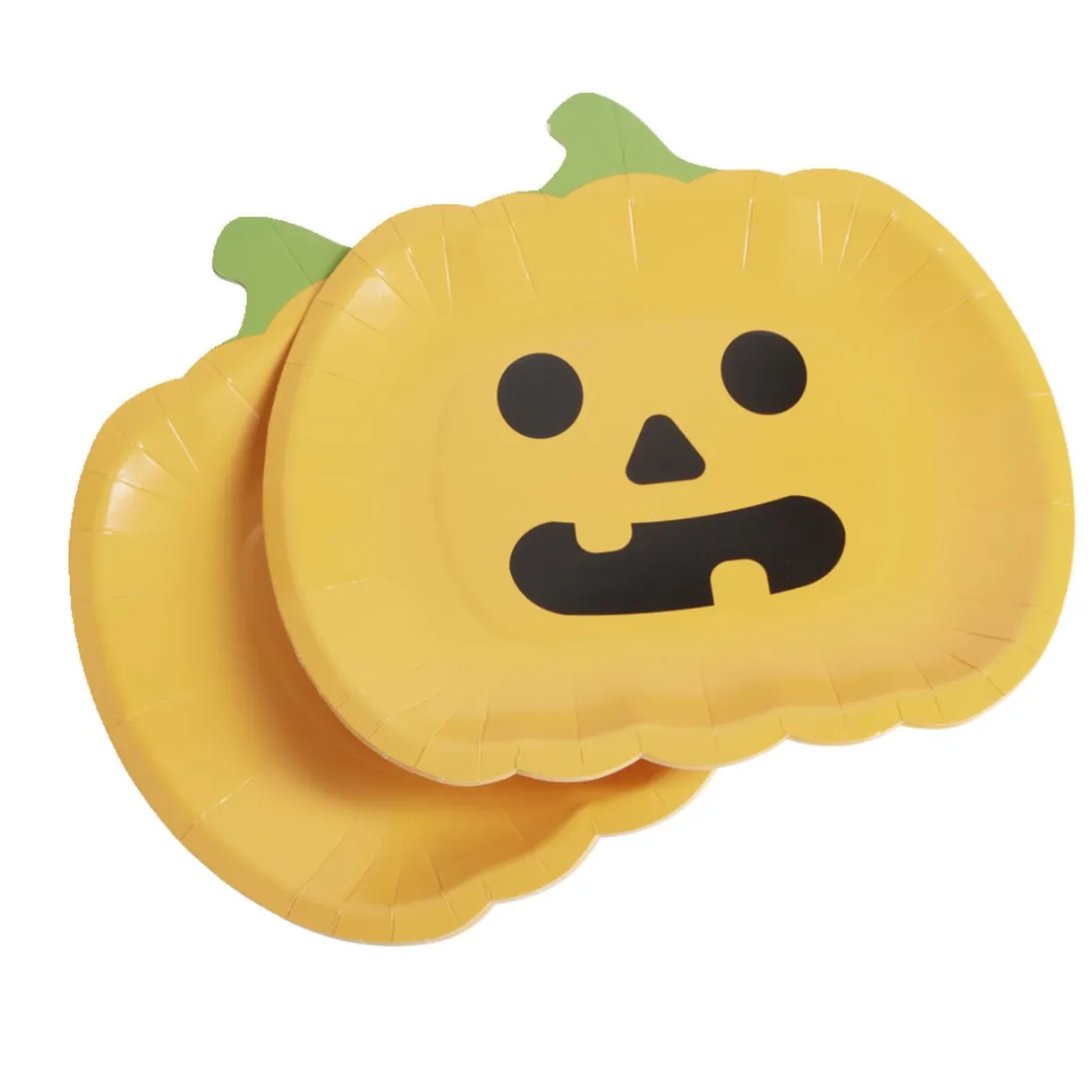 Lot de 8 assiettes en carton Ø23cm design citrouille Halloween < Gifi Hot