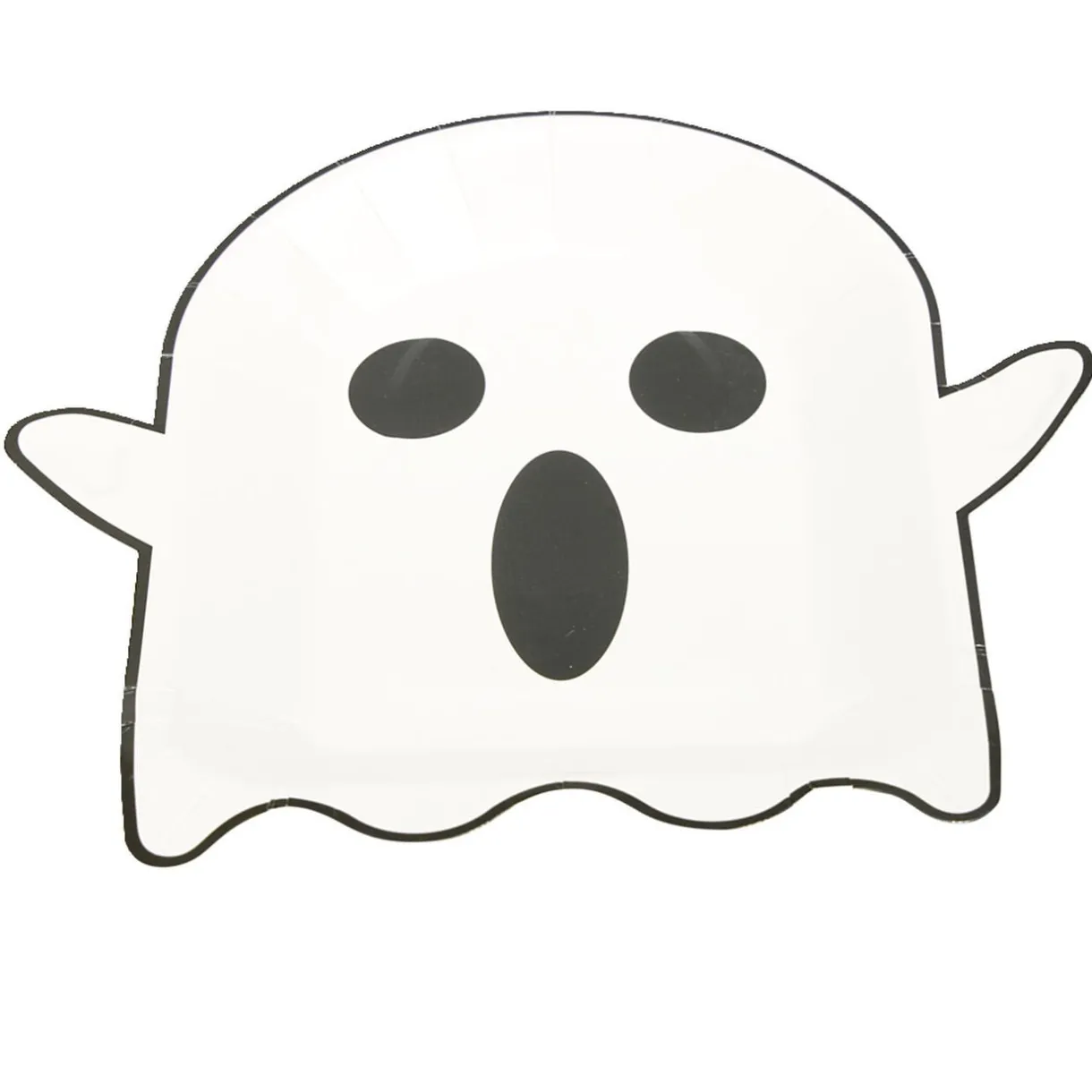 Lot de 8 assiettes en carton Ø23cm design fantôme Halloween < Gifi Sale