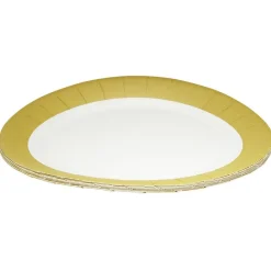 Lot de 10 assiettes en carton Ø23 cm doré