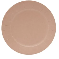 Lot de 10 assiettes en carton Ø18cm rose