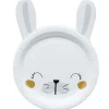 Lot de 10 assiettes en carton design lapin de Pâques
