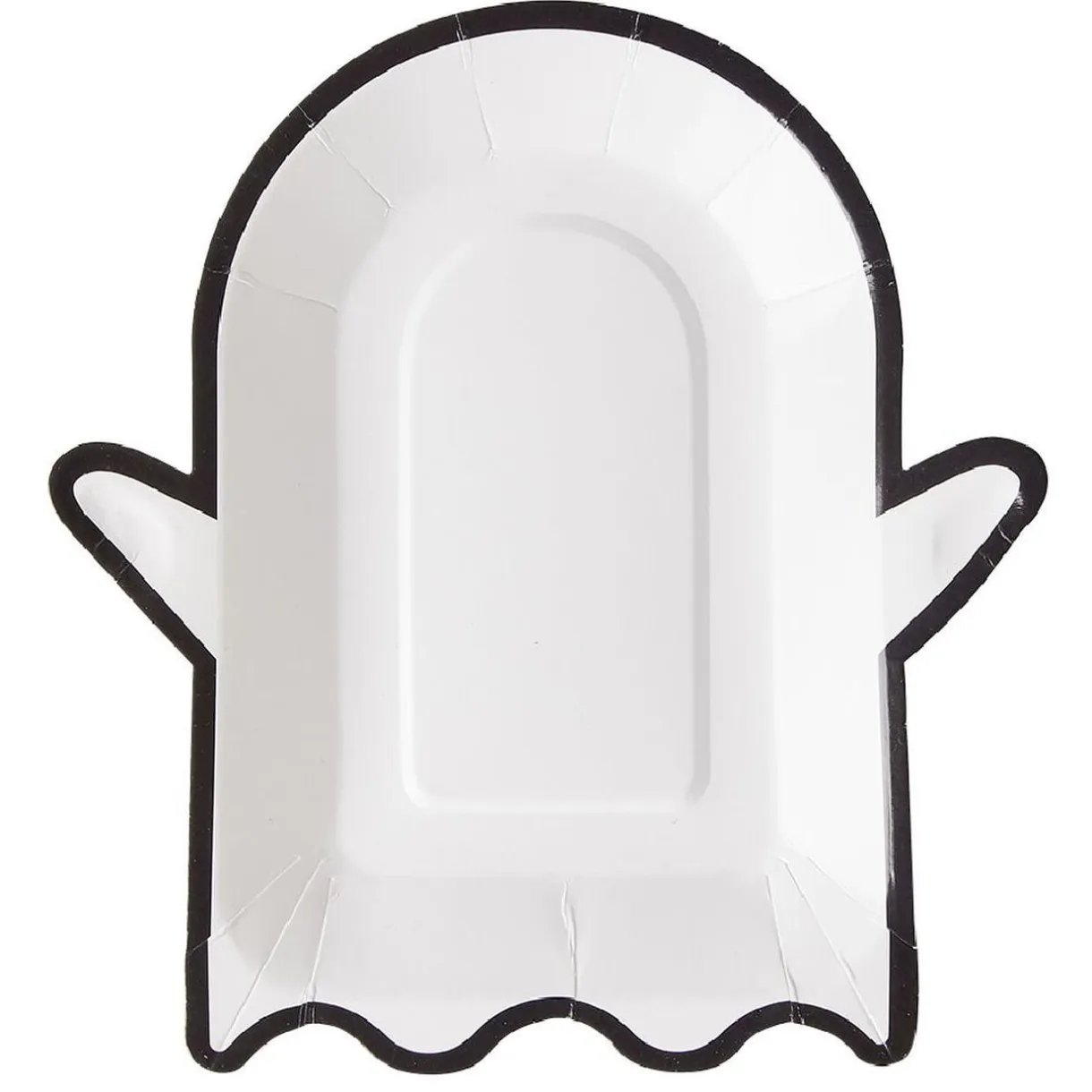 Lot de 10 assiettes en carton Halloween forme fantôme blanc < Gifi Discount