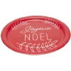 Lot de 10 assiettes en carton rouge "Joyeux Noël" < Gifi Sale