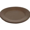 Lot de 10 assiettes en carton taupe Ø23 cm