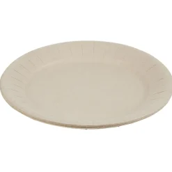 Lot de 10 assiettes en carton uni lin Ø23 cm