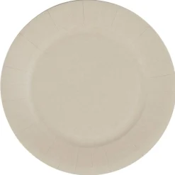 Lot de 10 assiettes en carton uni lin Ø18 cm < Gifi Clearance