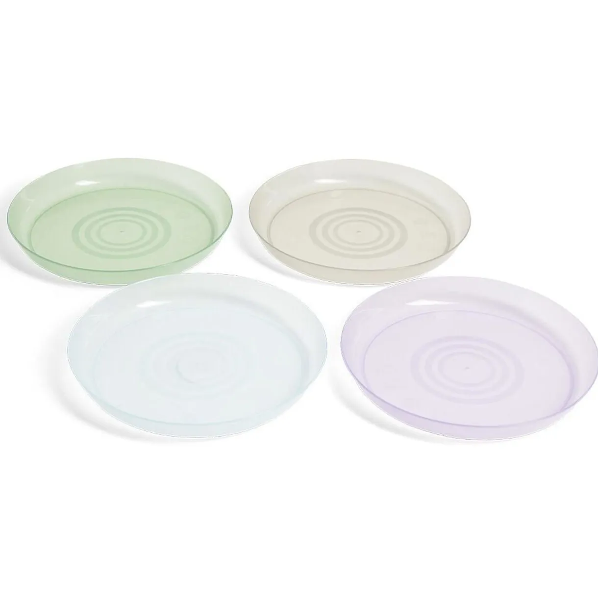 Lot de 4 assiettes enfant plastique coloré Ø18,5cm < Gifi Discount