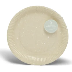 Lot de 8 assiettes motif dinosaures carton Ø23cm