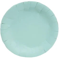 Lot de 10 assiettes plate ronde carton bleu Ø23cm < Gifi Best