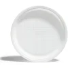 Lot de 50 assiettes plates réutilisables plastique blanc < Gifi Best