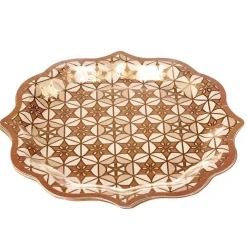 Lot de 6 assiettes rondes en carton New Mirage arabesque Ø26cm