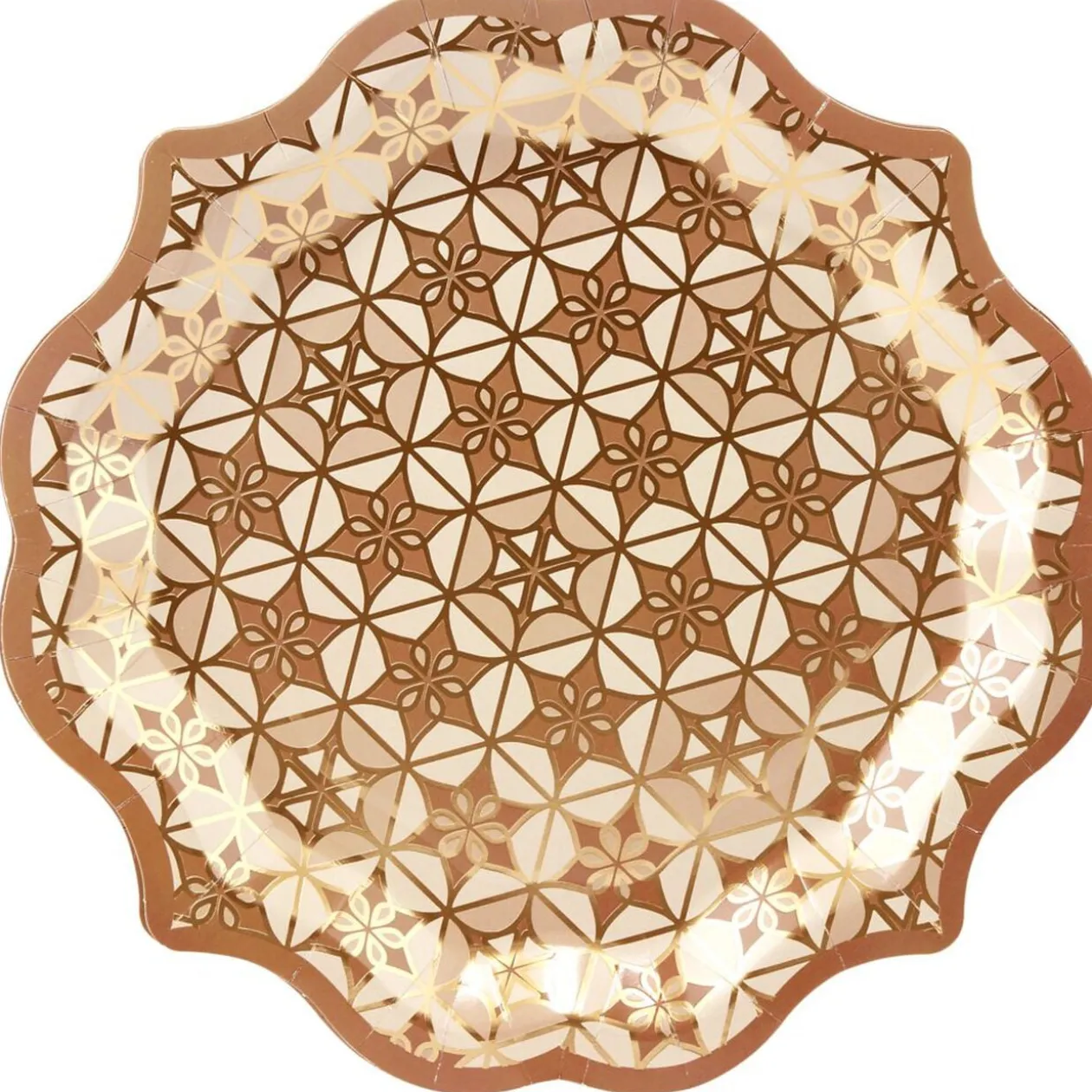 Lot de 6 assiettes rondes en carton New Mirage arabesque Ø26cm