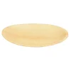 Lot de 6 assiettes rondes en feuille de palmier beige < Gifi Outlet