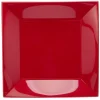 Lot de 10 assiettes réutilisables carrées rouges
