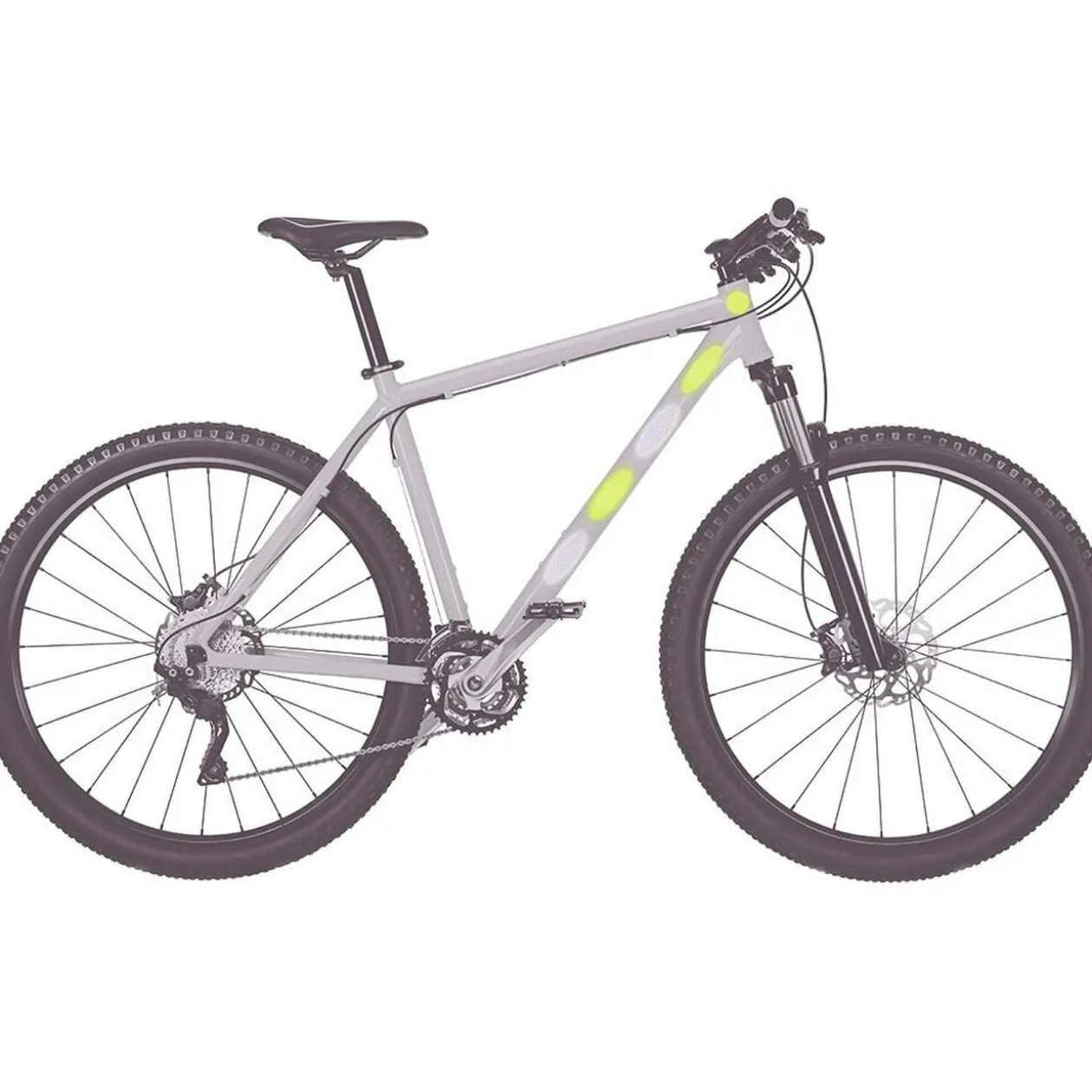 Lot de 36 autocollants réfléchissants blanc et jaune