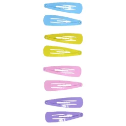 Lot de 8 barrettes clips multicolores