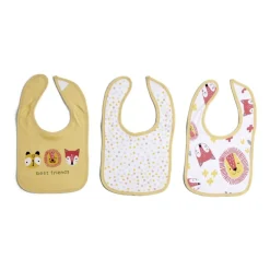 Lot de 3 bavoirs jaunes coton et polyester 31,5x19,5cm < Gifi Best
