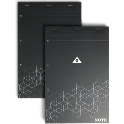 Lot de 2 bloc-notes perforés à grands carreaux A4 - 160 pages